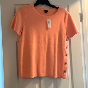 NWT Ann Taylor Factory, Size M Peach lightweight sweater
